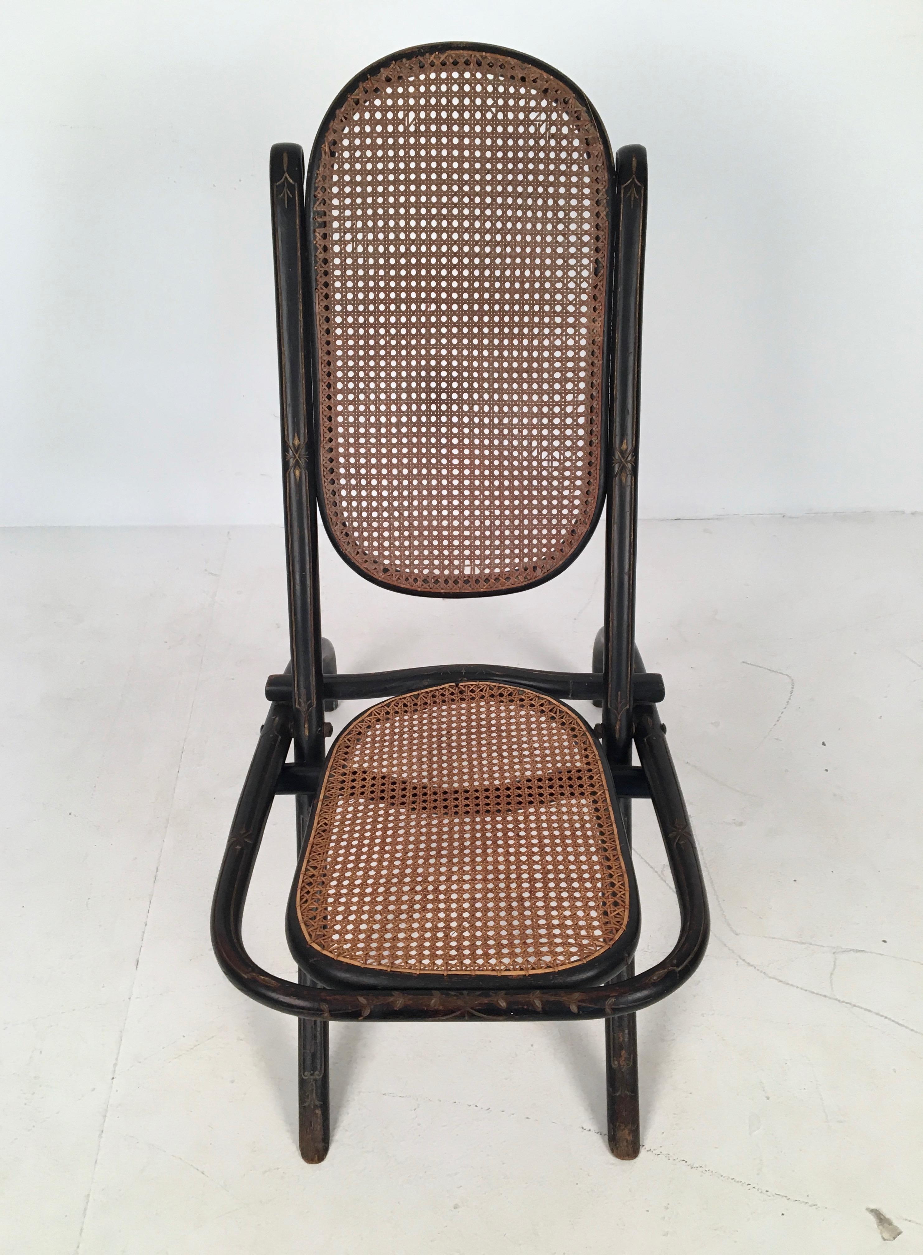 Black Bentwood and Cane Thonet 
