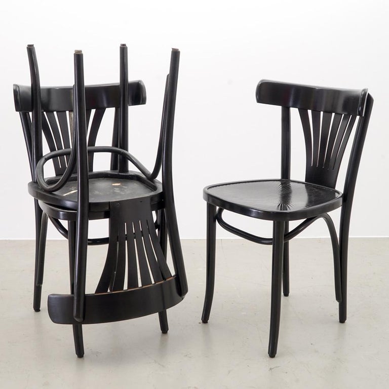 Black Bentwood Chair from ZPM Radomsko, Poland at 1stDibs