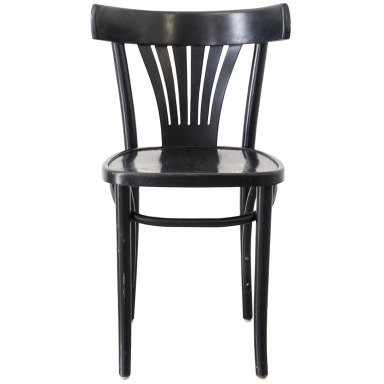 Black Bentwood Chair From Zpm Radomsko Poland At 1stdibs