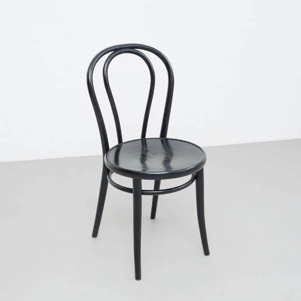 Black Bentwood Chair in the Style of Thonet, circa 1950 For Sale 3