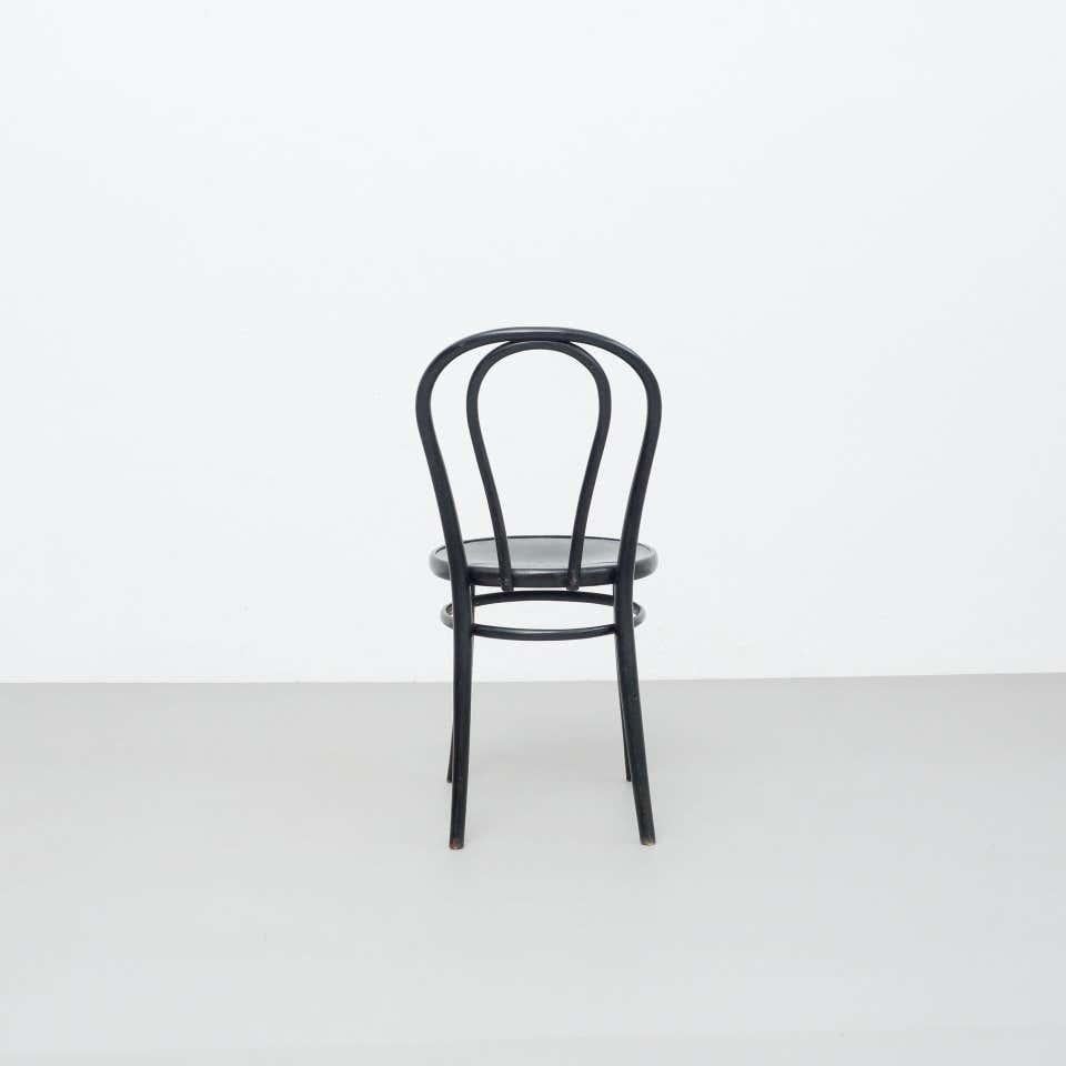 Mid-20th Century Black Bentwood Chair in the Style of Thonet, circa 1950 For Sale