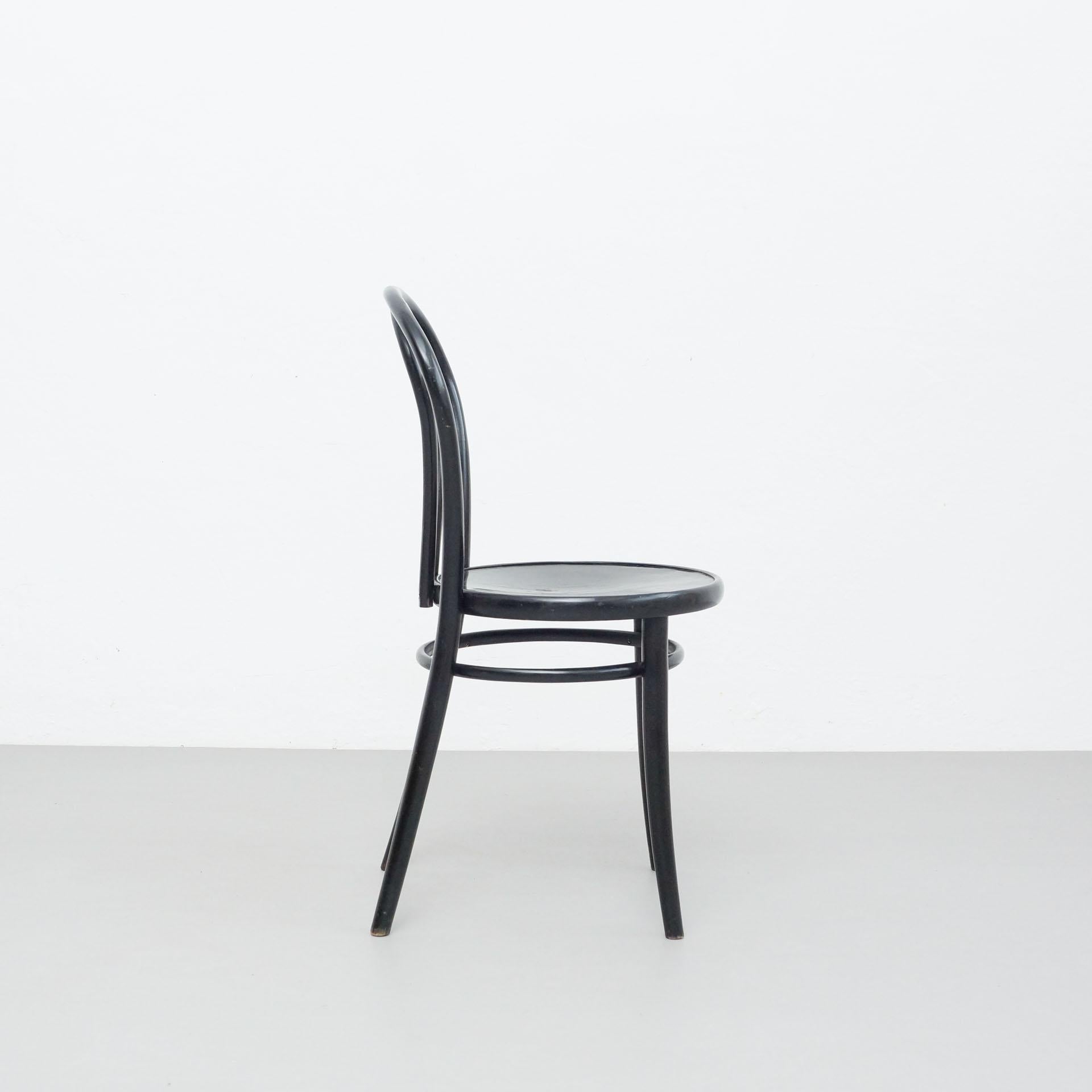 Black Bentwood Chair in the Style of Thonet, circa 1950 In Good Condition In Barcelona, Barcelona