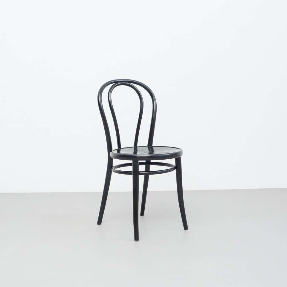 Black Bentwood Chair in the Style of Thonet, circa 1950 For Sale 2