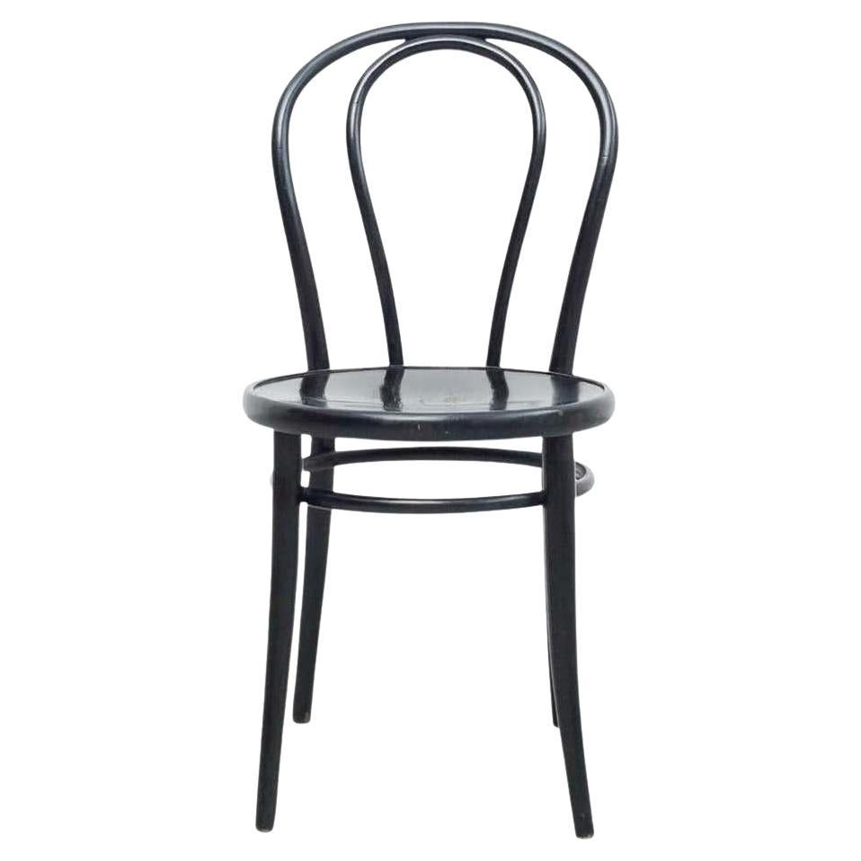 Black Bentwood Chair in the Style of Thonet, circa 1950 For Sale