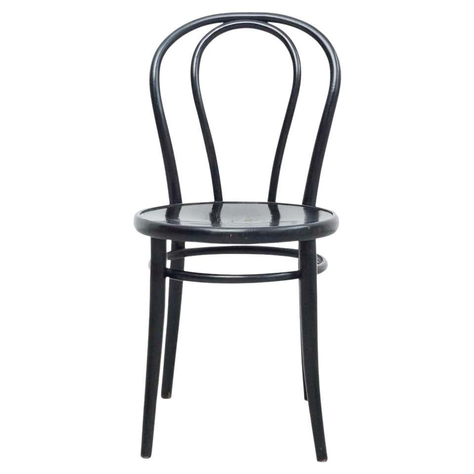 Black Bentwood Chair in the Style of Thonet, circa 1950 For Sale