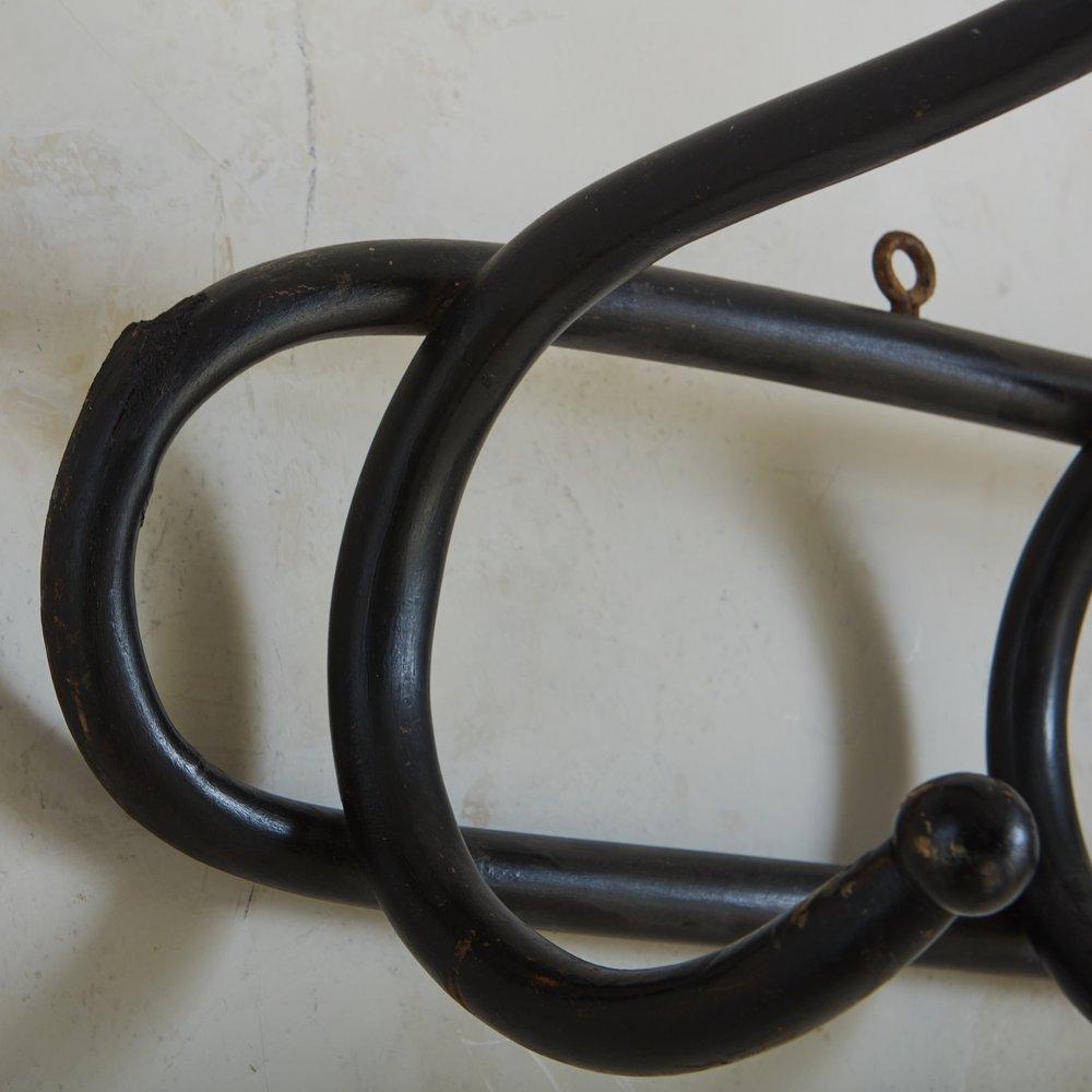 Black Bentwood Wall Mounted Coat Rack, France 20th Century 1