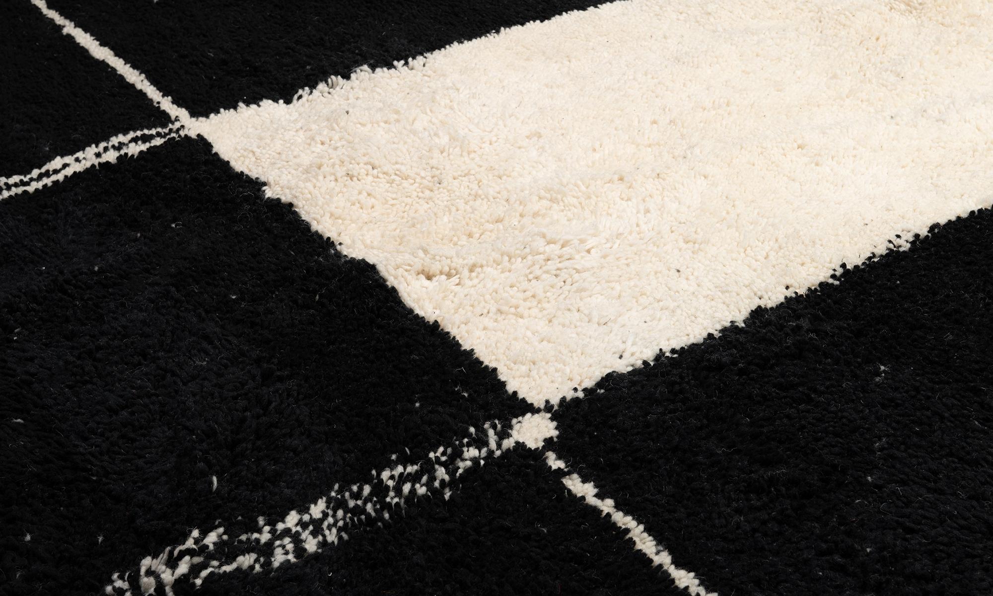 Moroccan Black Berber Rug, Made in Morocco