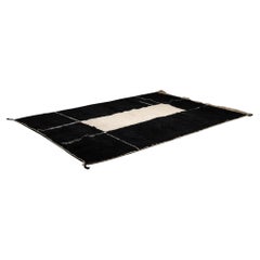 Black Berber Rug, Made in Morocco