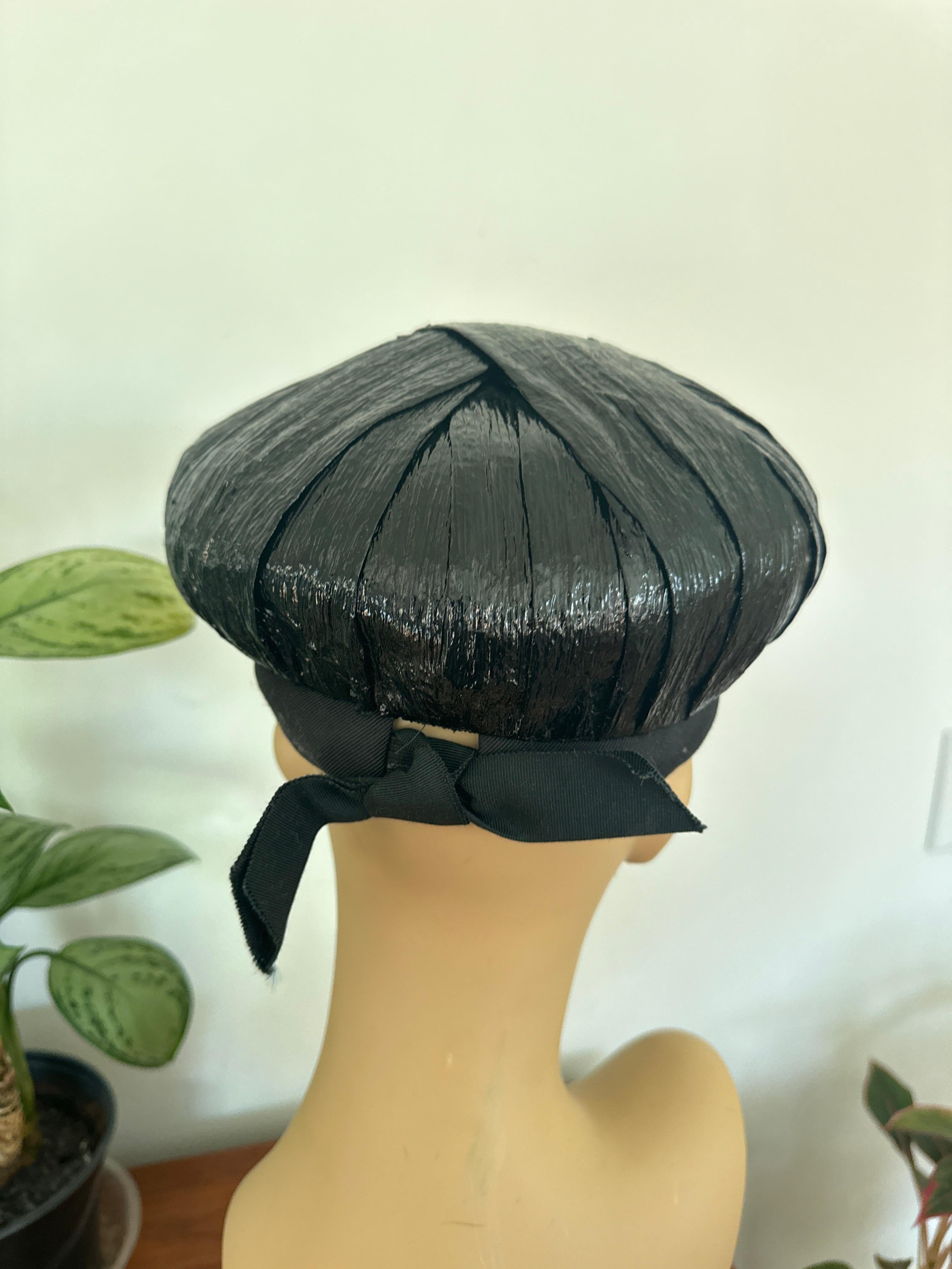 Cappello berretto nero Mod Vintage 1960 in vendita 3