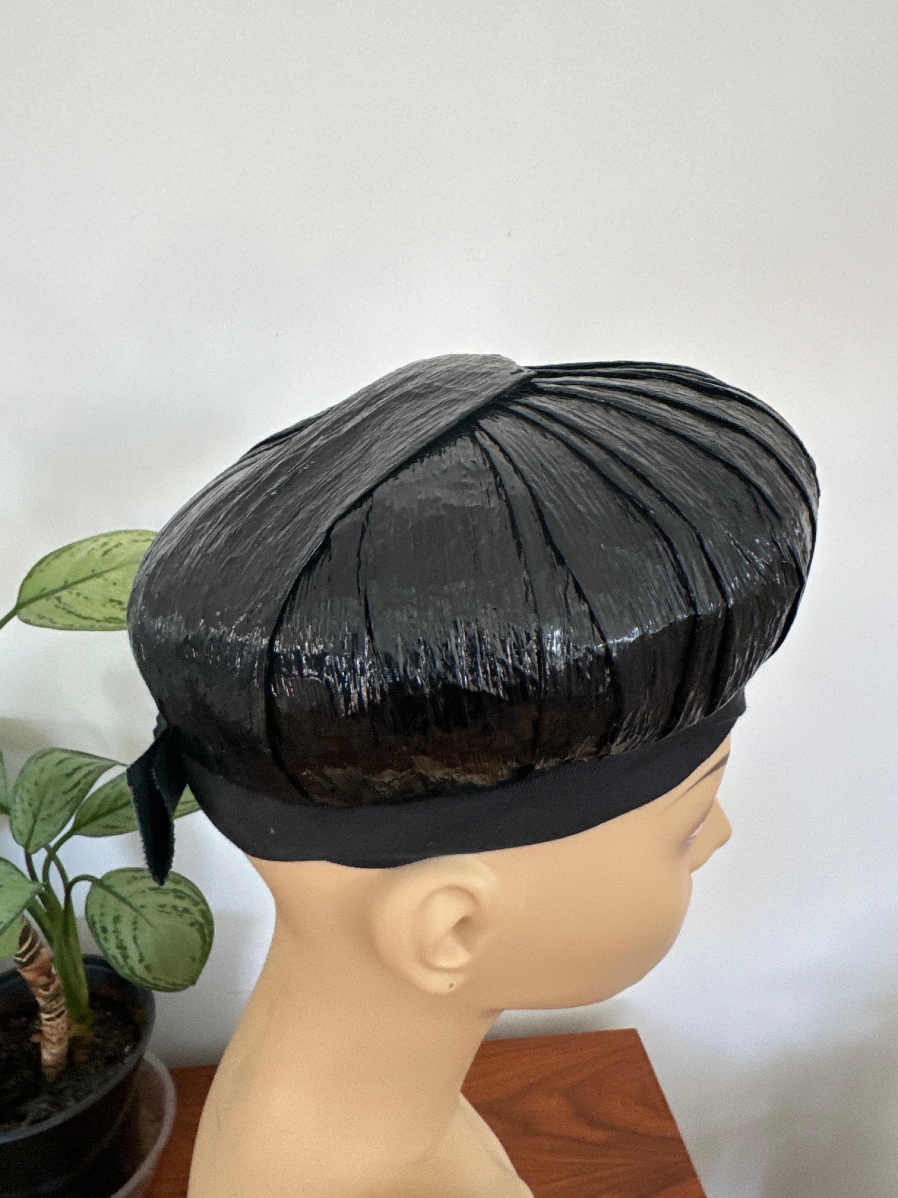 Cappello berretto nero Mod Vintage 1960 in vendita 4