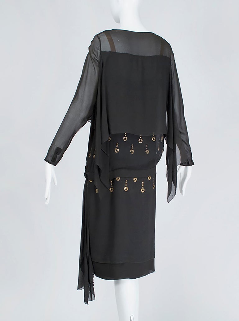 black dress film Cinched Blouson Dress  La Garonne