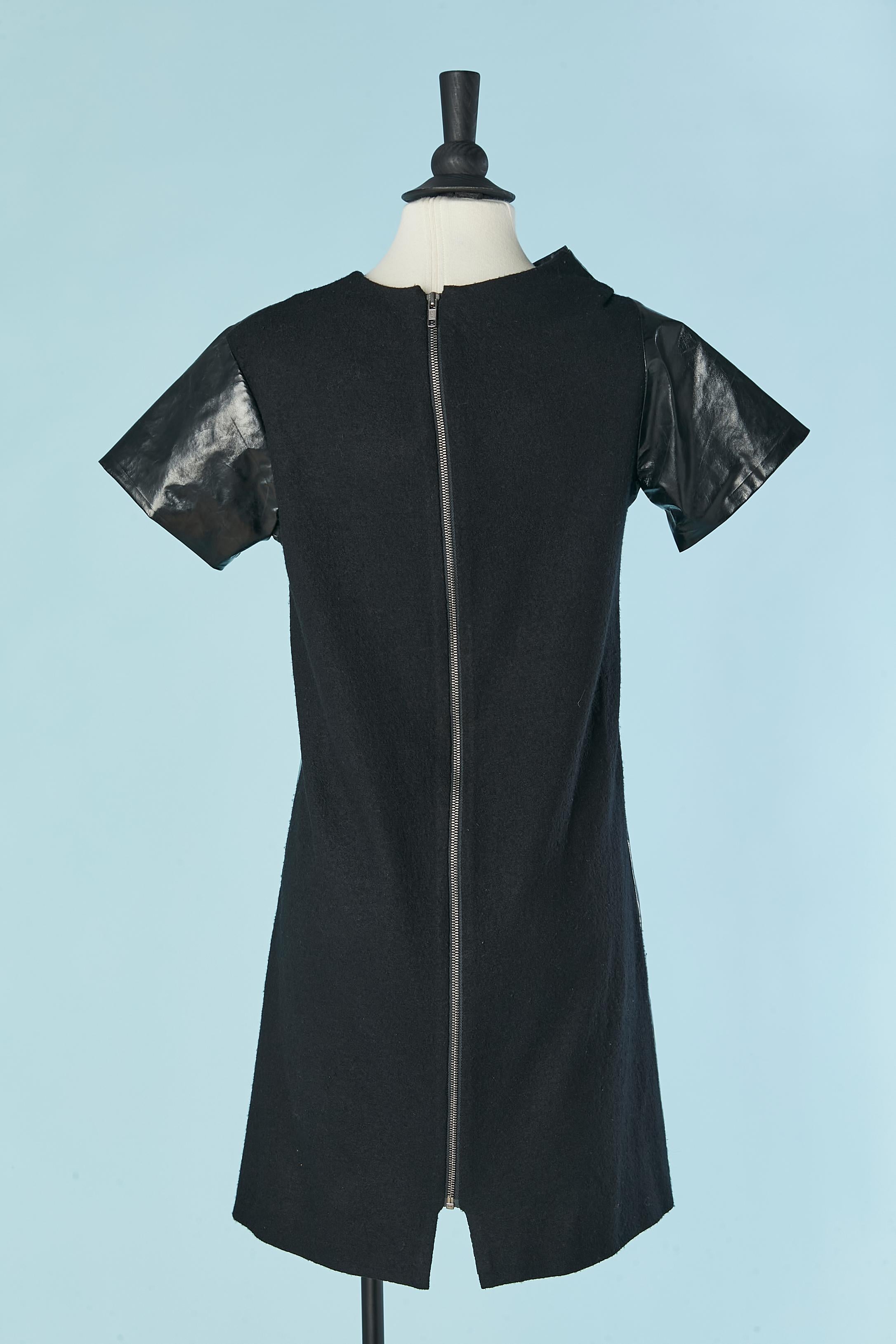 Women's Black bi-material dress CHLOE For Sale