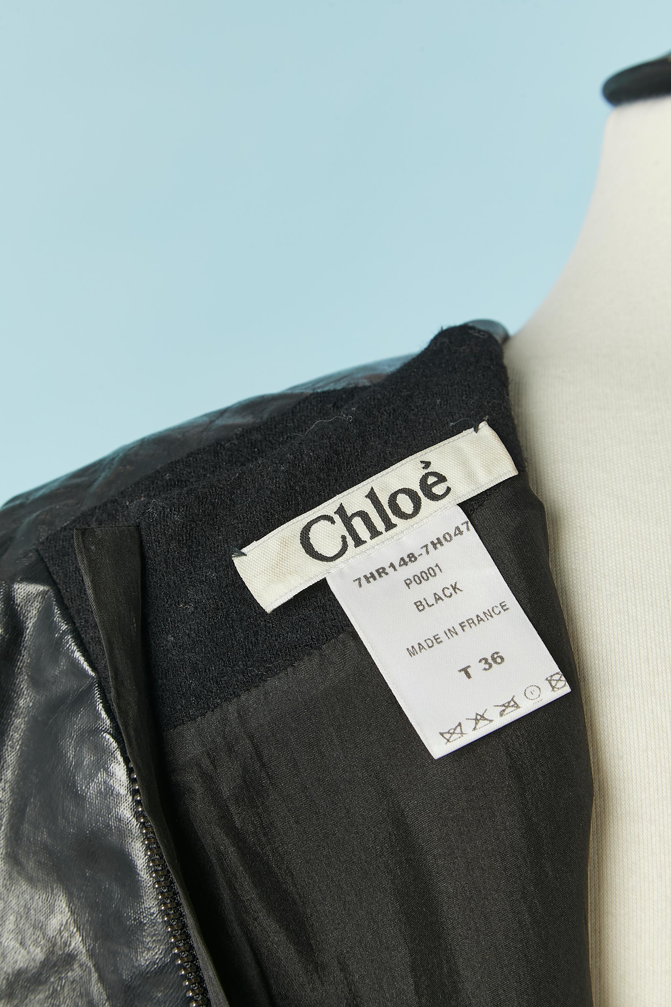 Black bi-material dress CHLOE For Sale 1