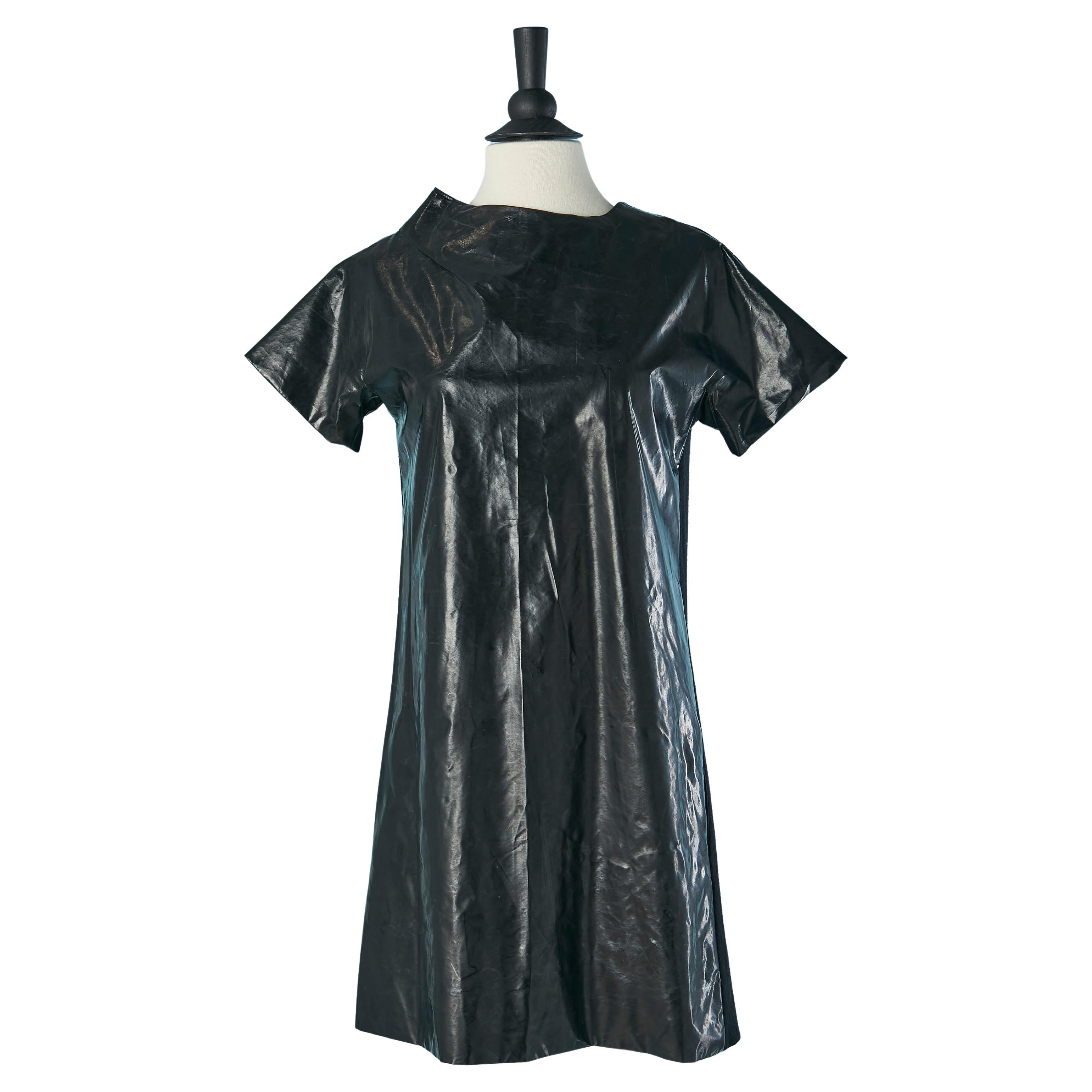 Black bi-material dress CHLOE