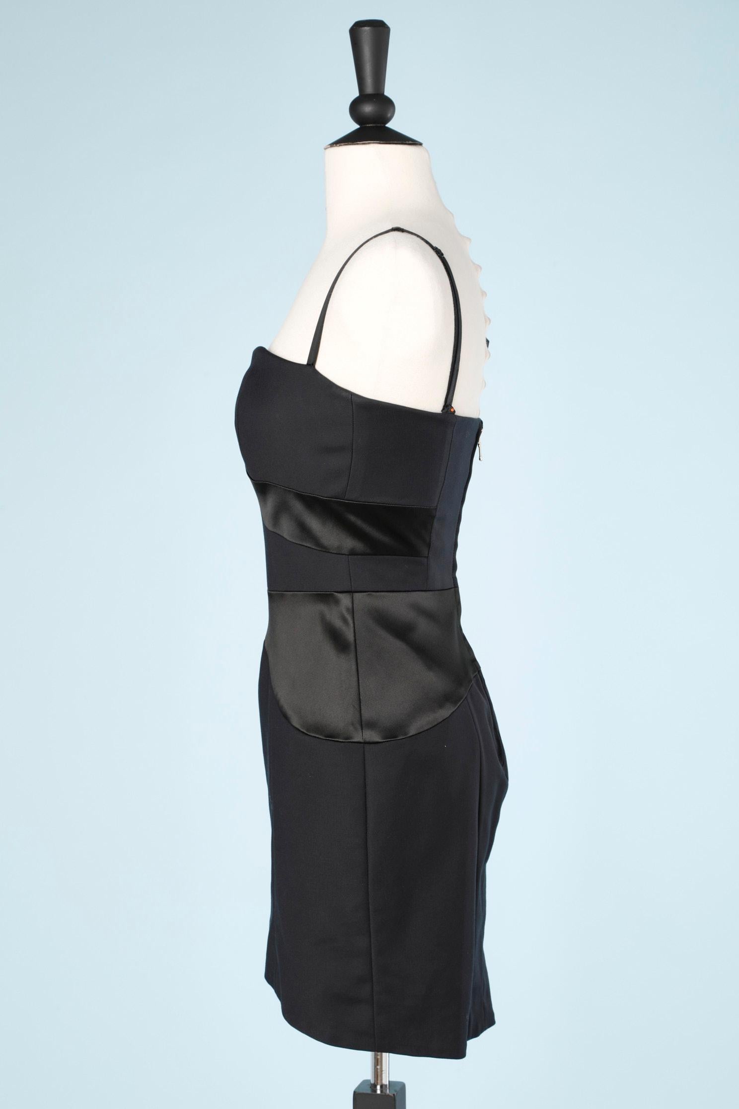 Women's Black bi-material dress Dolce & Gabbana 