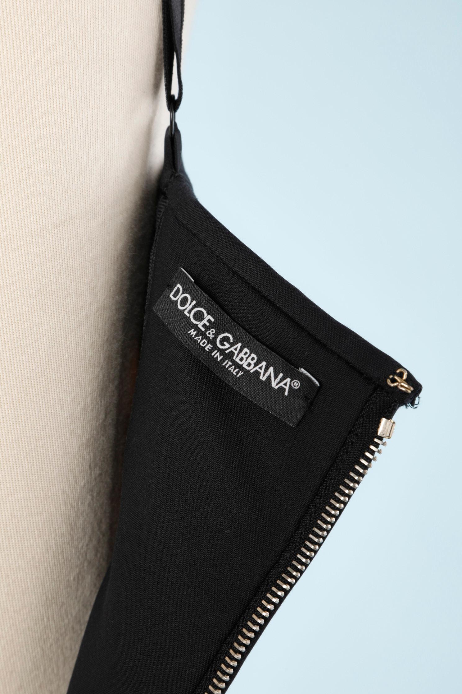 Black bi-material dress Dolce & Gabbana  3