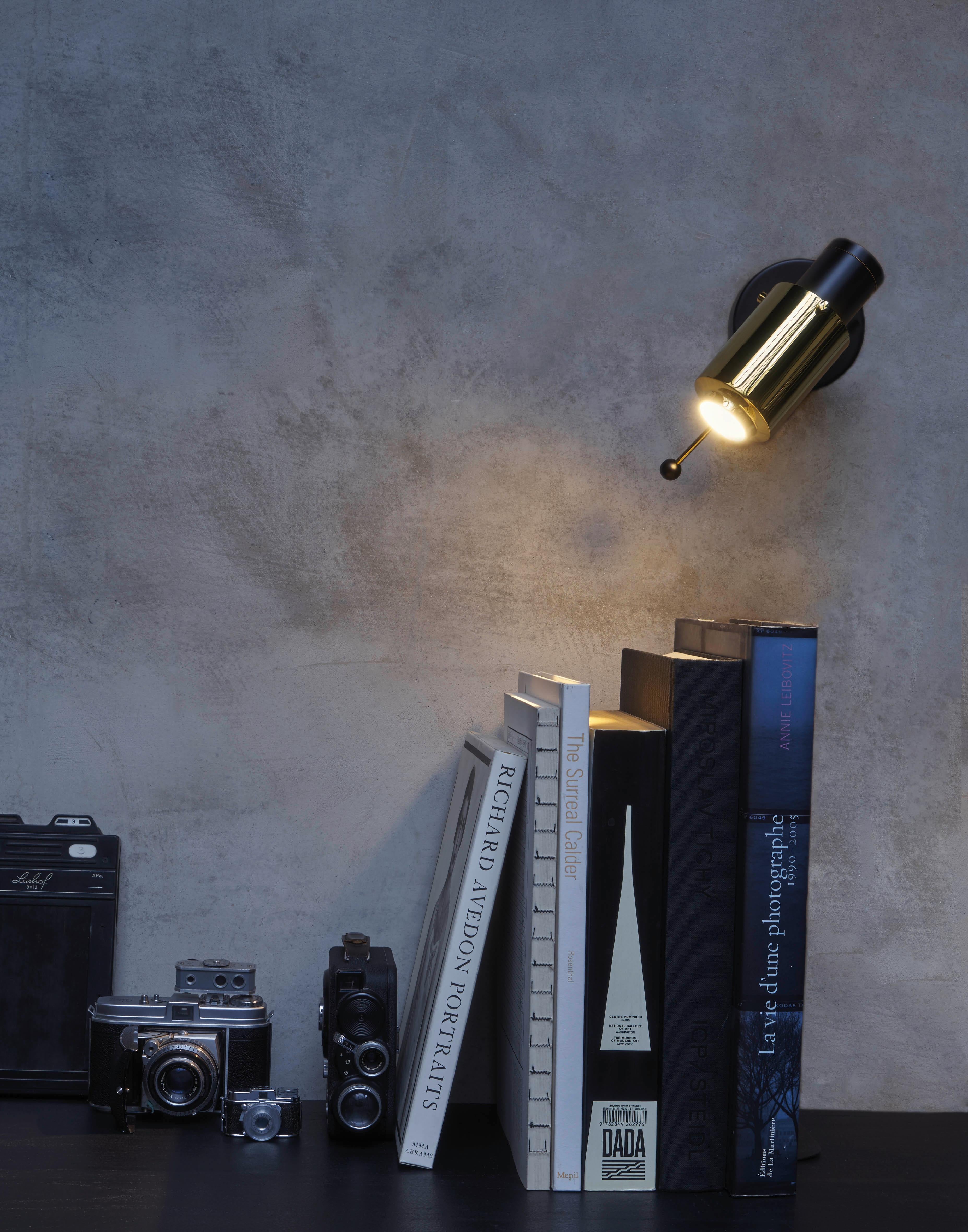 Other Black Biny Spot Wall Lamp by Jacques Biny