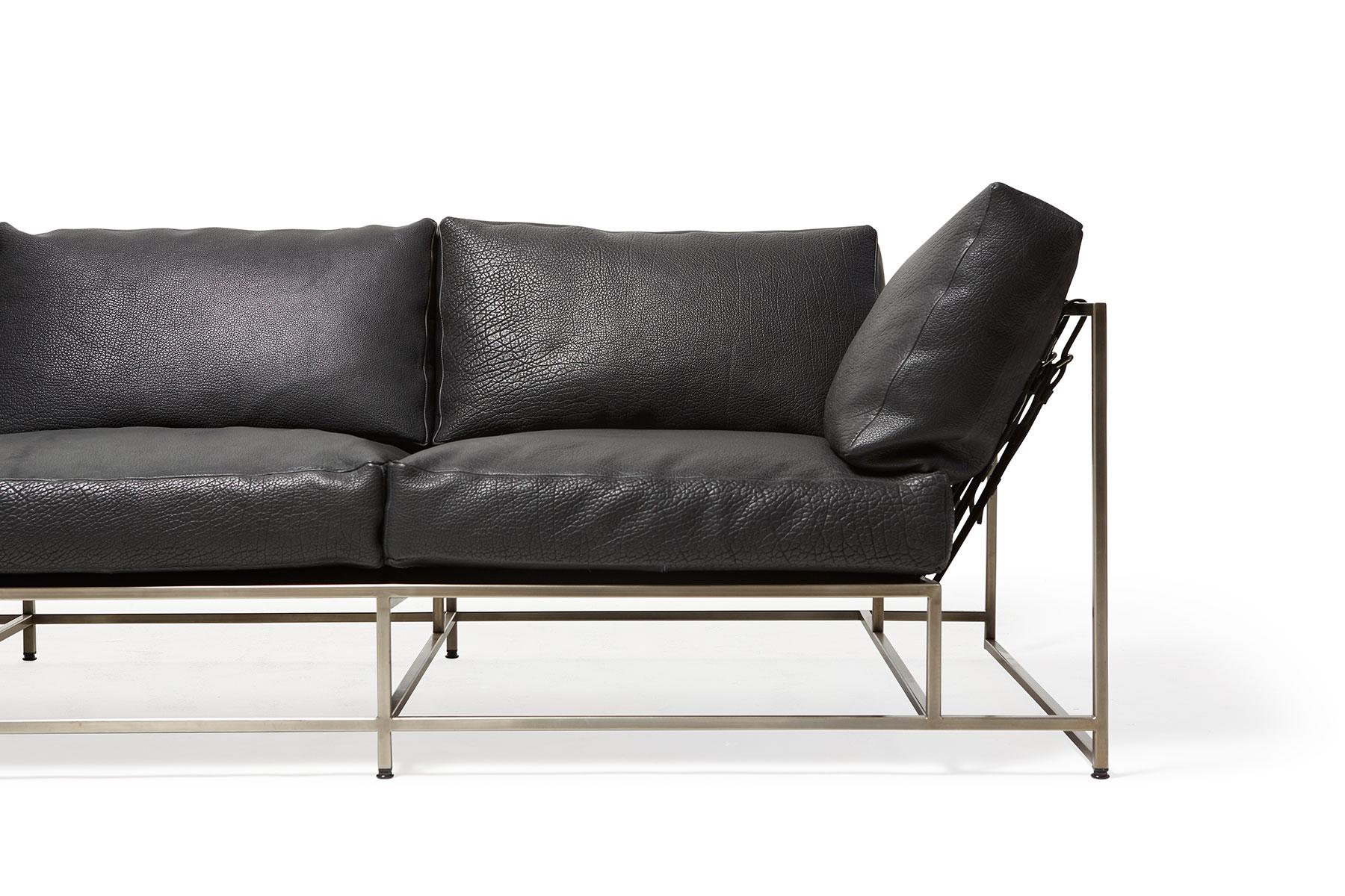 bison leather sofa