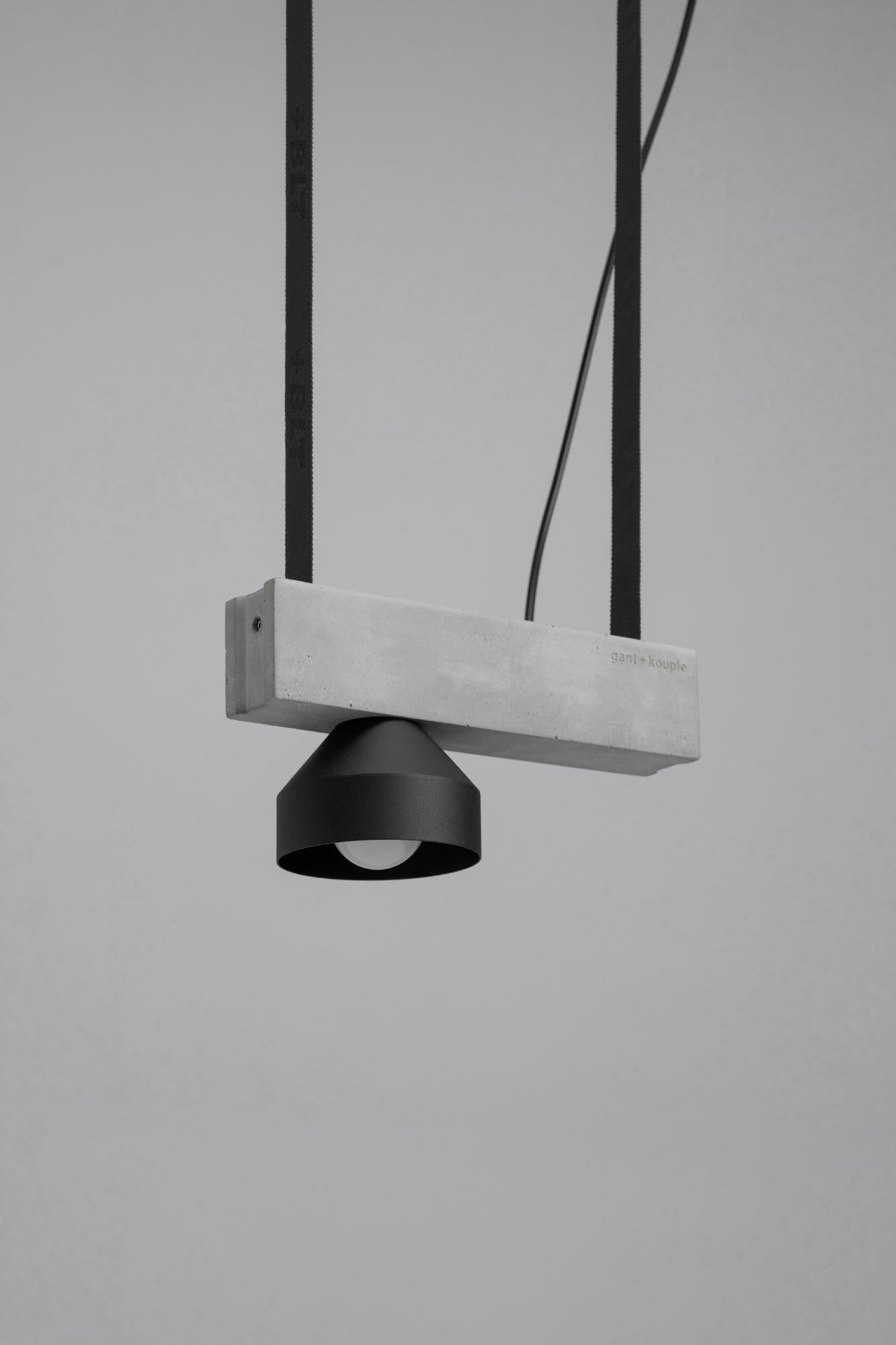 Ukrainian Black Block Pendant Lamp by +kouple For Sale
