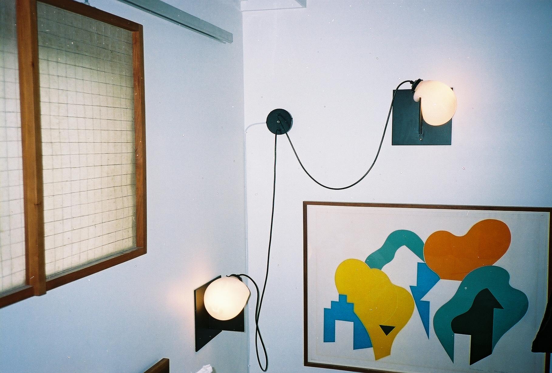 Post-Modern Black Bloop Sconce by Nick Pourfard For Sale