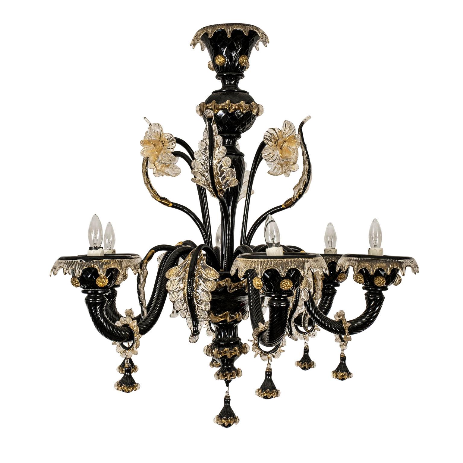 black murano chandelier