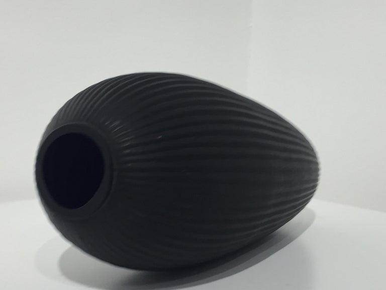 Black Blown Glass Vase at 1stDibs