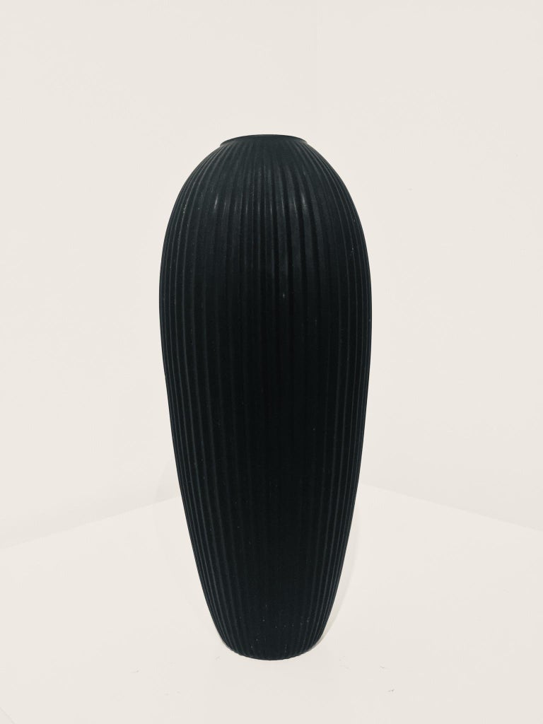 Black Blown Glass Vase at 1stDibs