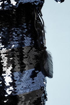 Black, blue and burgundy sequin dress Louis Vuitton