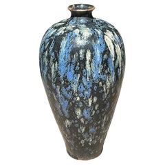 Black, Blue and White Splatter Glaze, Tall, Thin Spout, China, Contemporary