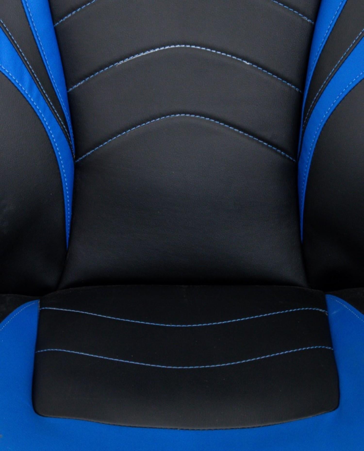 Asian Black & Blue Extra Wide Gamer Chair Desk Chair For Sale