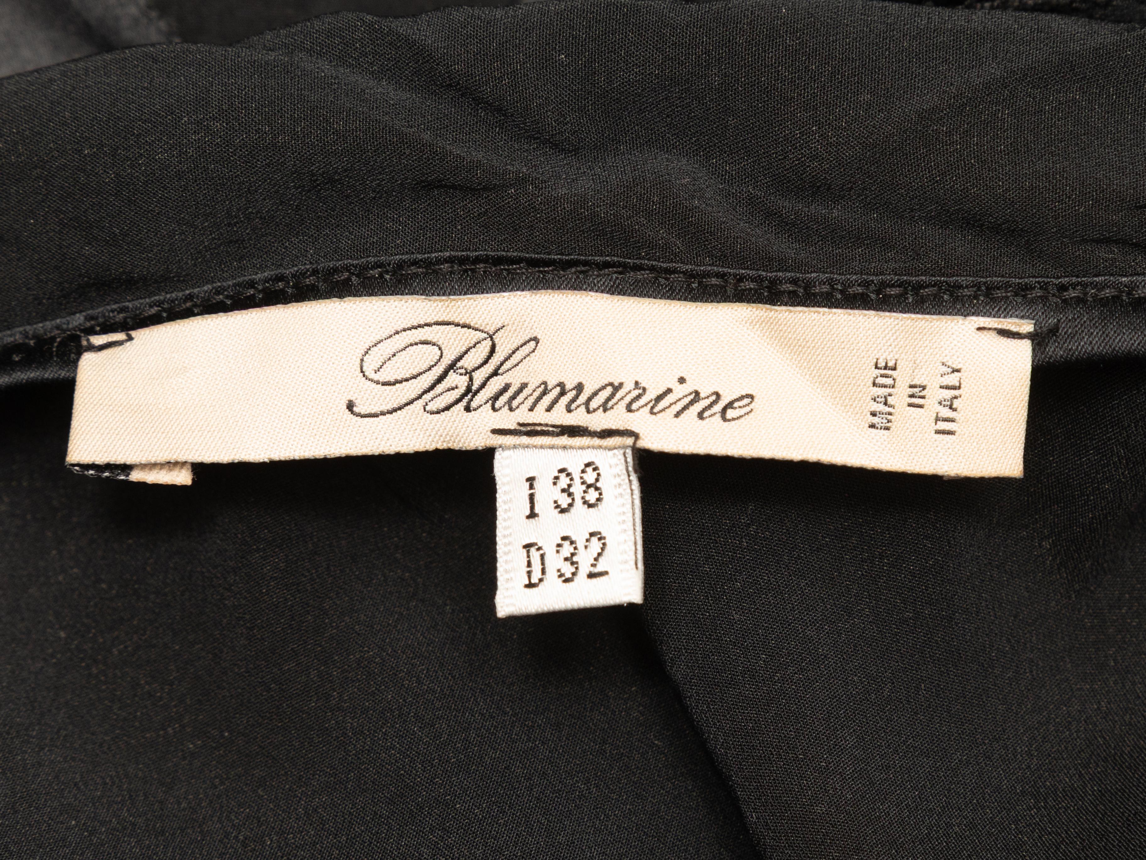 Blusa con lazo de seda negra Blumarine Talla IT 38 en venta 1