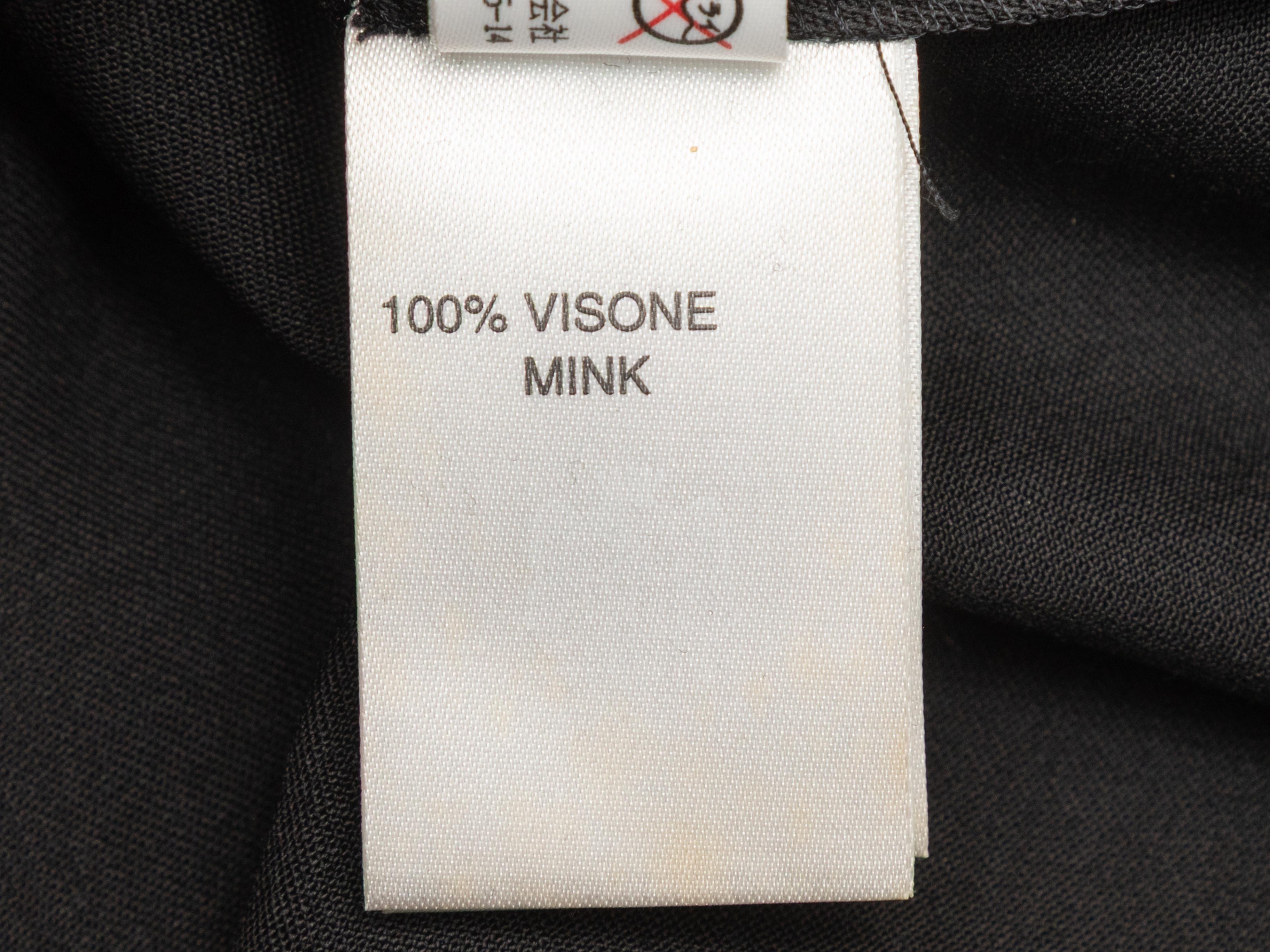 Robe noire en laine vierge et fourrure de vison de Blumarine Taille IT 38 en vente 2