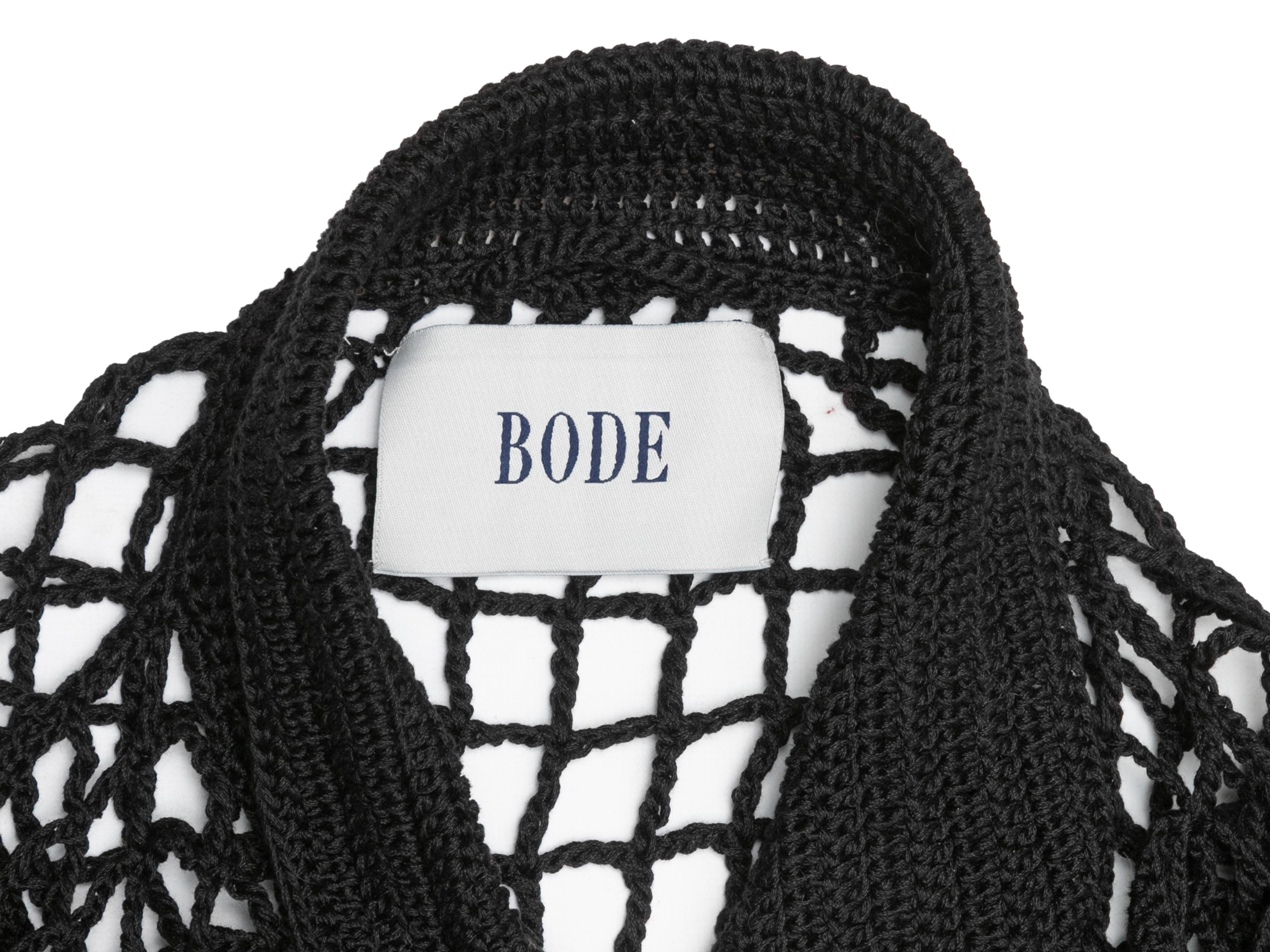 Black Bode Open Crochet Cardigan Size S/M 2