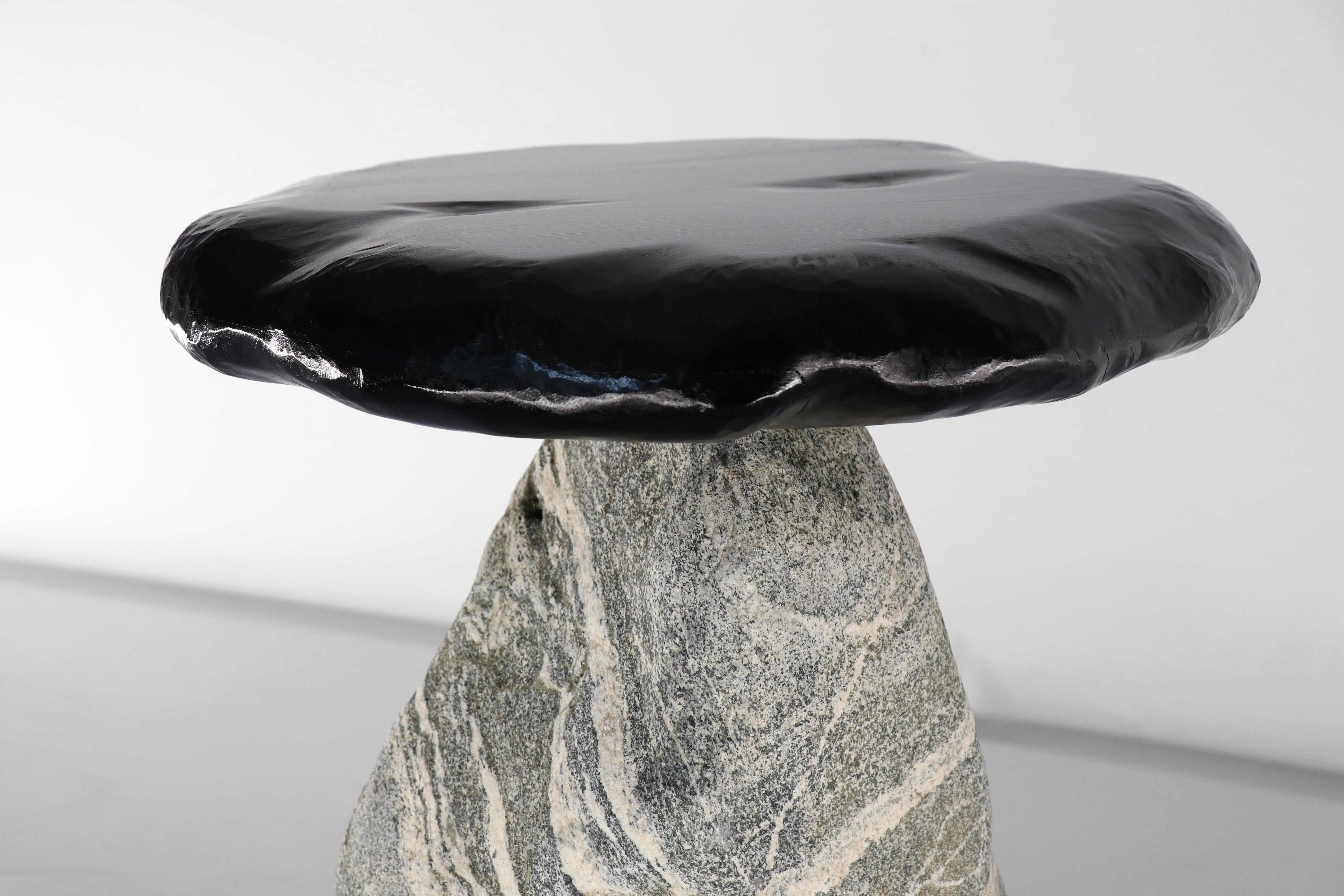 Post-Modern Black Bolete Side Table by Henry D'ath For Sale