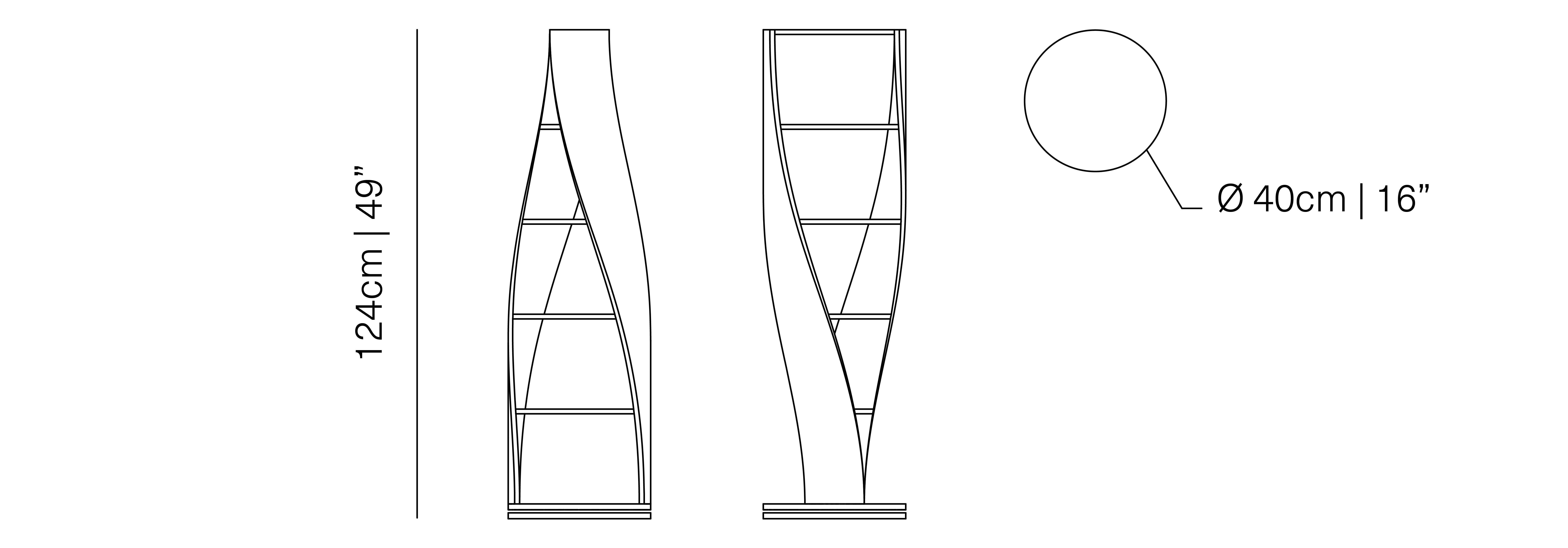 Plywood Mini MYDNA 4 Tier, Standing Shelf, Shelving Unit in Black by Joel Escalona For Sale