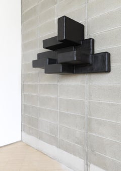 Schwarzes Bücherregal H SM2, Primitive Serie von Studio Nucleo