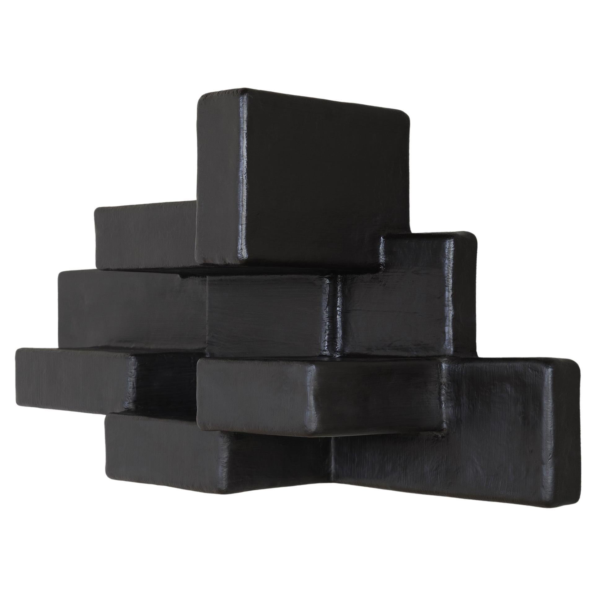 Black Bookshelf H SM2, Primitive series by Studio Nucleo