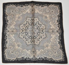 Black Borders "Blooming Paisley" Silk Handkerchief