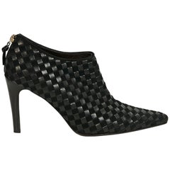 Black Bottega Veneta Intrecciato Ankle Boots