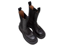 Black Bottega Veneta Mid-Calf Lug Sole