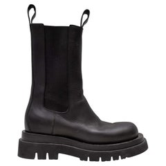 Black Bottega Veneta Mid-Calf Lug Sole