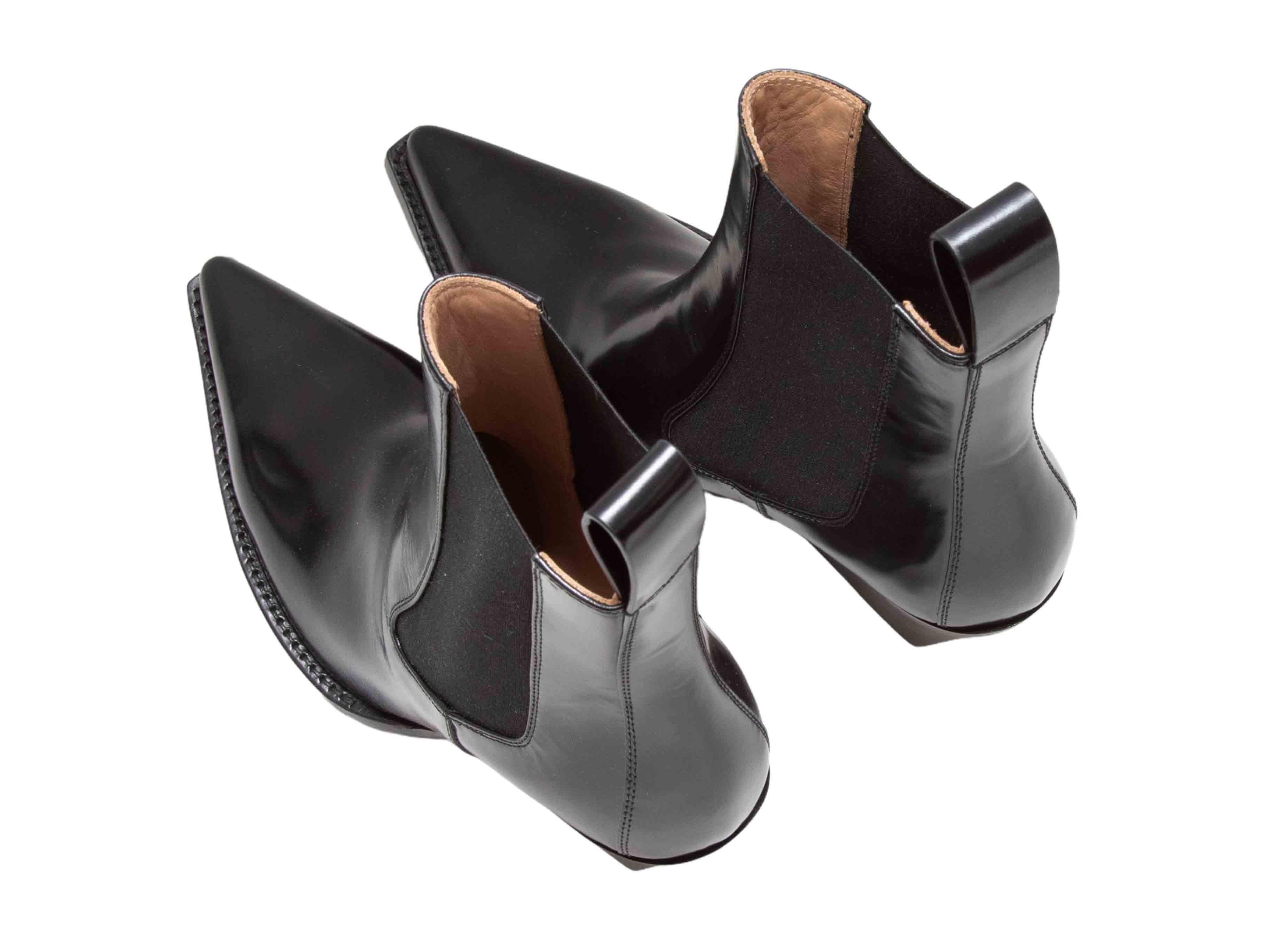 Botines negros Bottega Veneta de charol con puntera en punta talla 37 Negro en venta