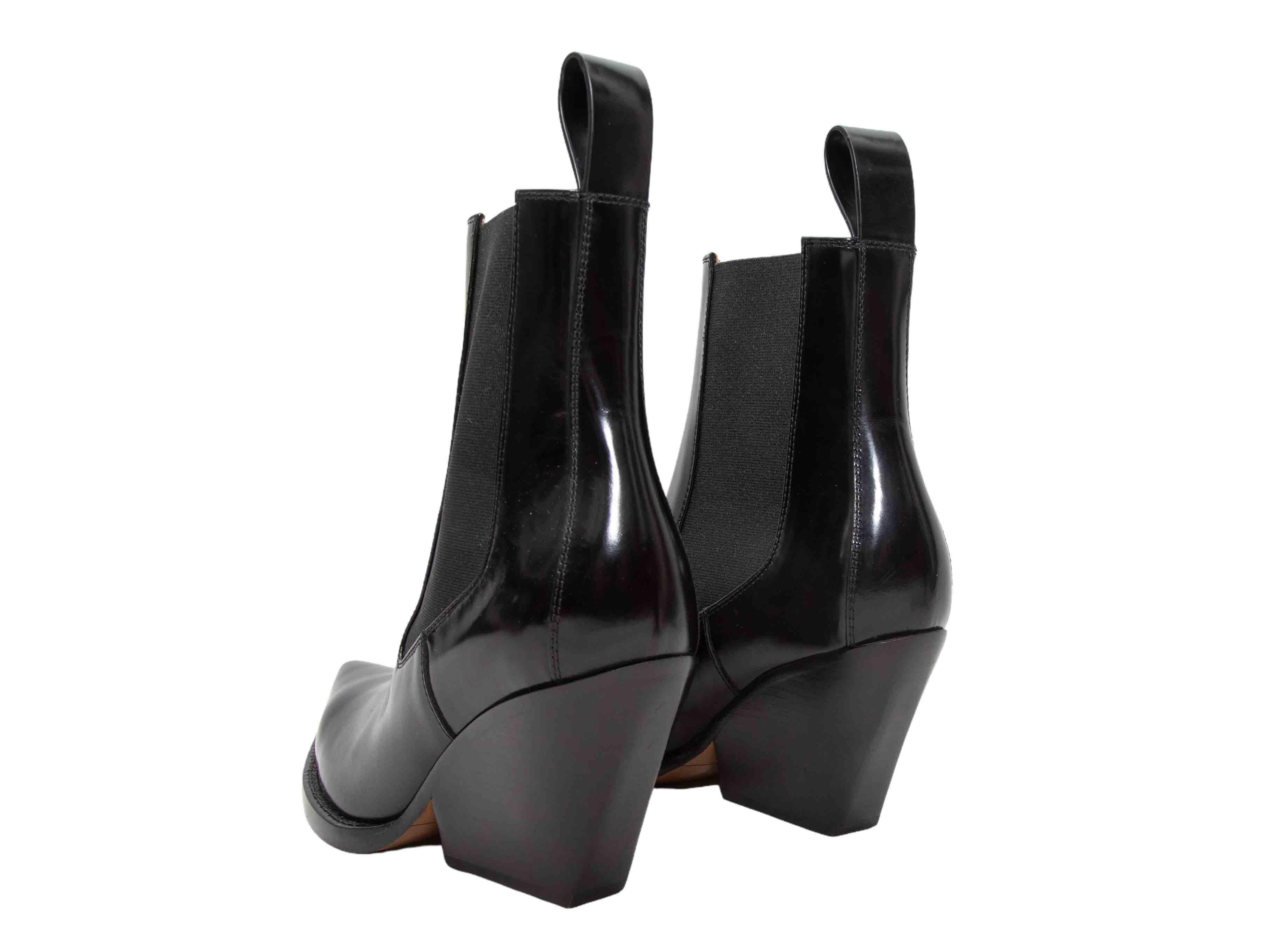 Botines negros Bottega Veneta de charol con puntera en punta talla 37 en Bueno estado para la venta en New York, NY