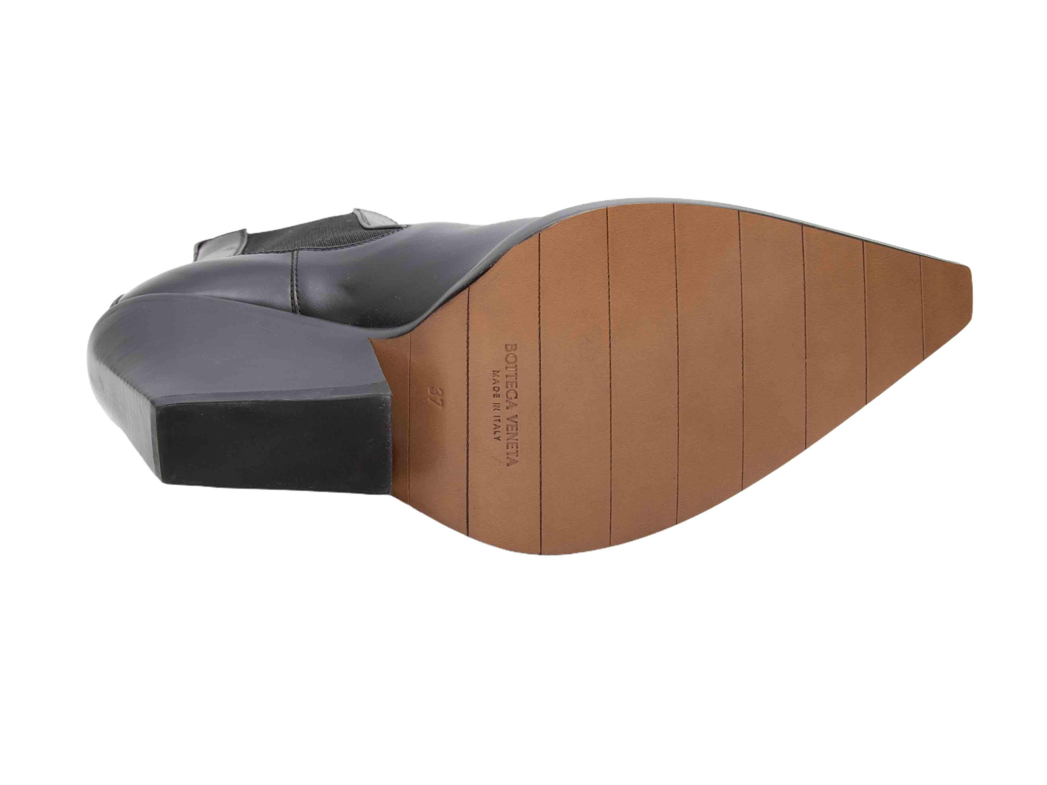 De las mujeres Botines negros Bottega Veneta de charol con puntera en punta talla 37 en venta