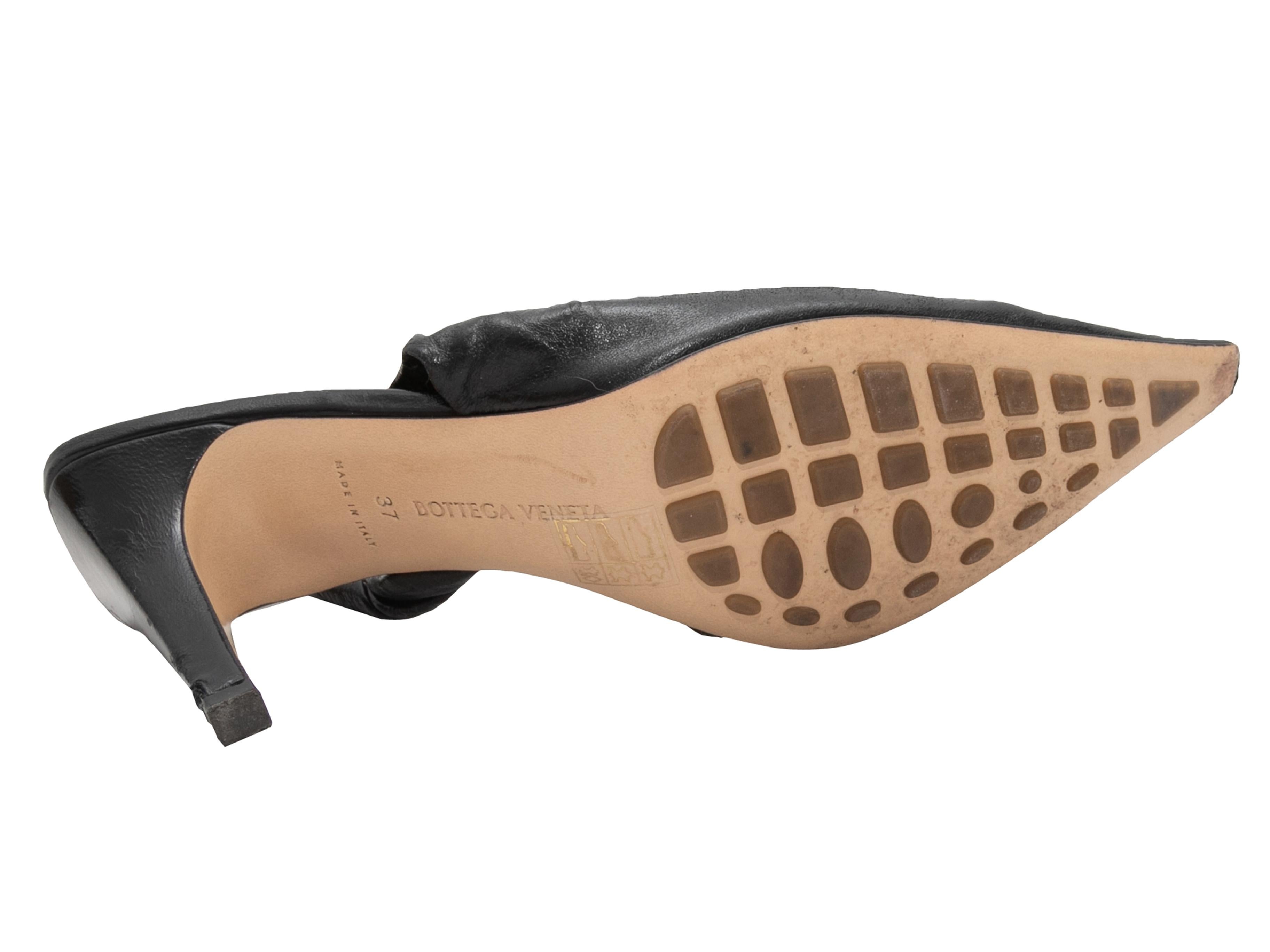 Black Bottega Veneta Pointed-Toe Leather Slingbacks Size 37 1