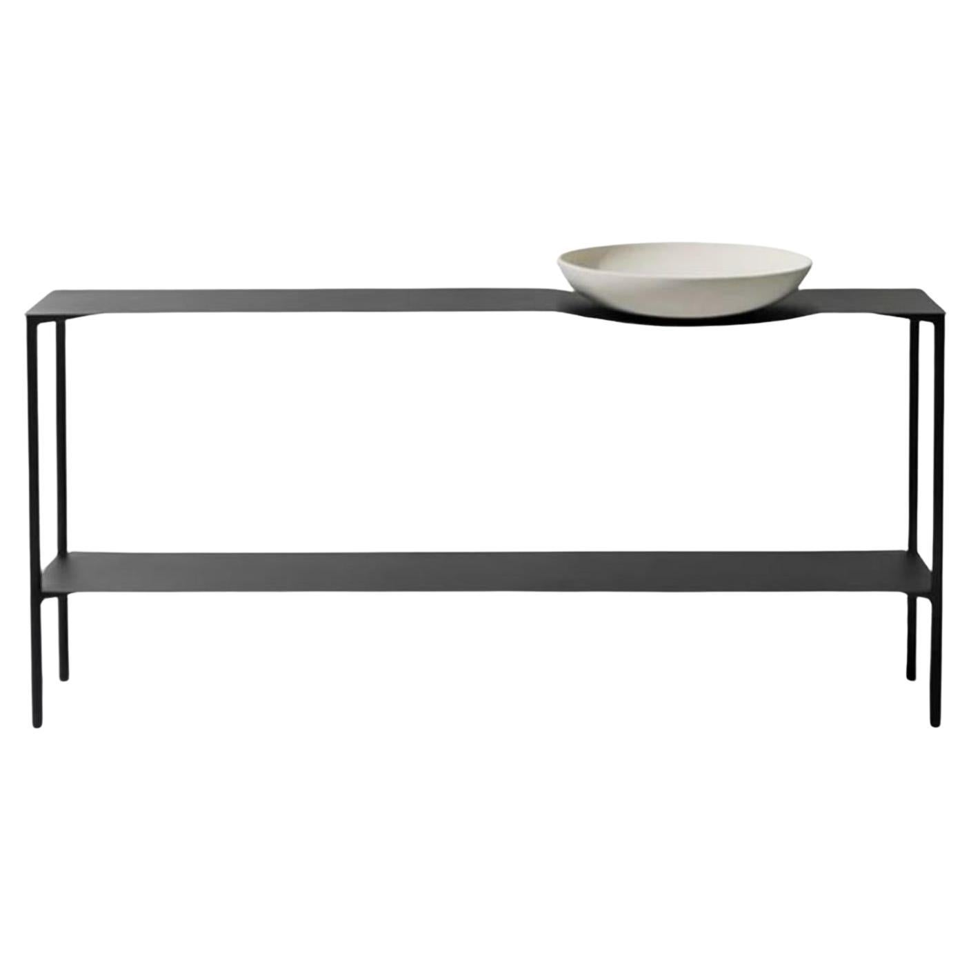 Black Bowl Console Table by Wentz For Sale