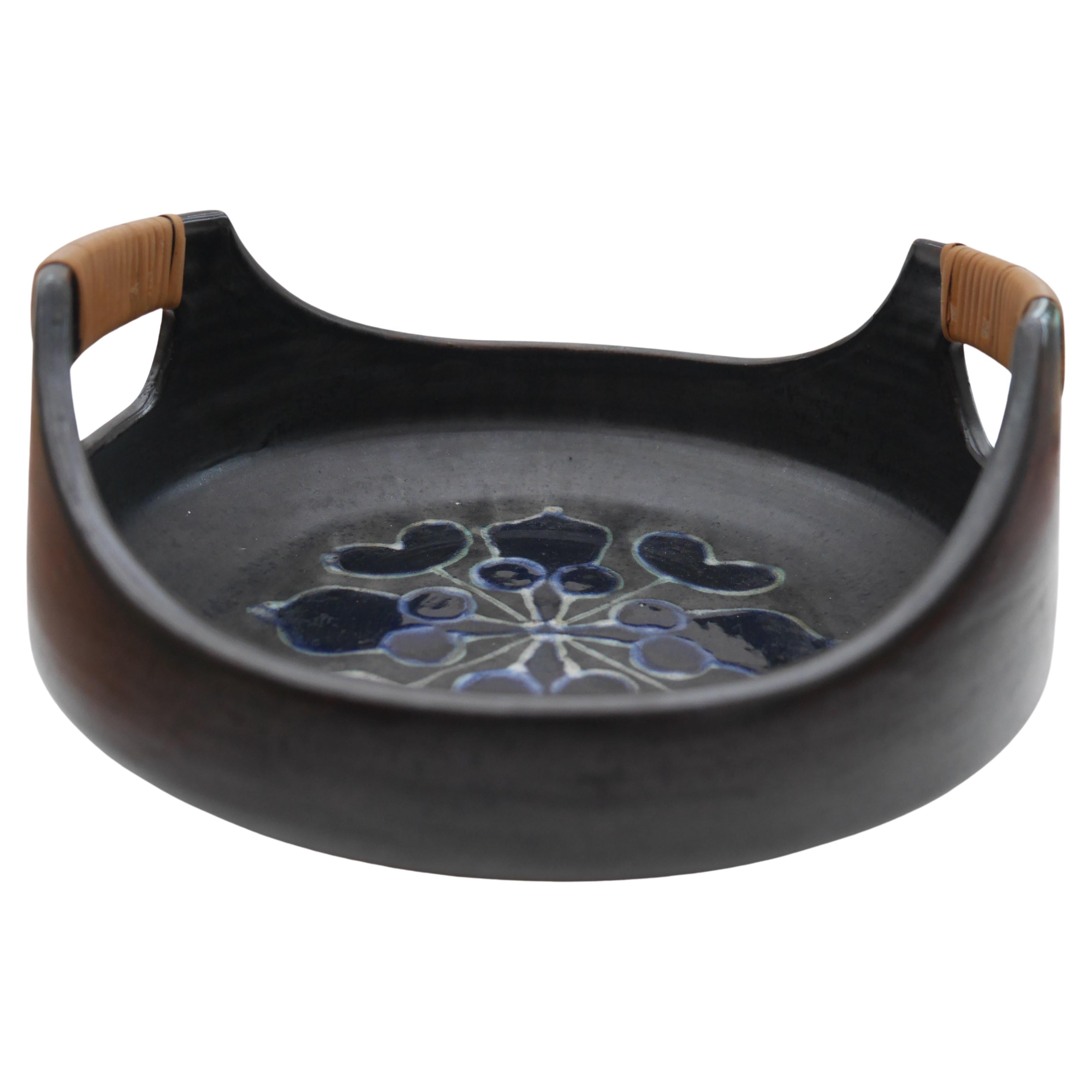 Black Bowl or Serving Dish by Nittsjö in Sweden