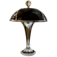 Black Brass and Copper Table Lamp