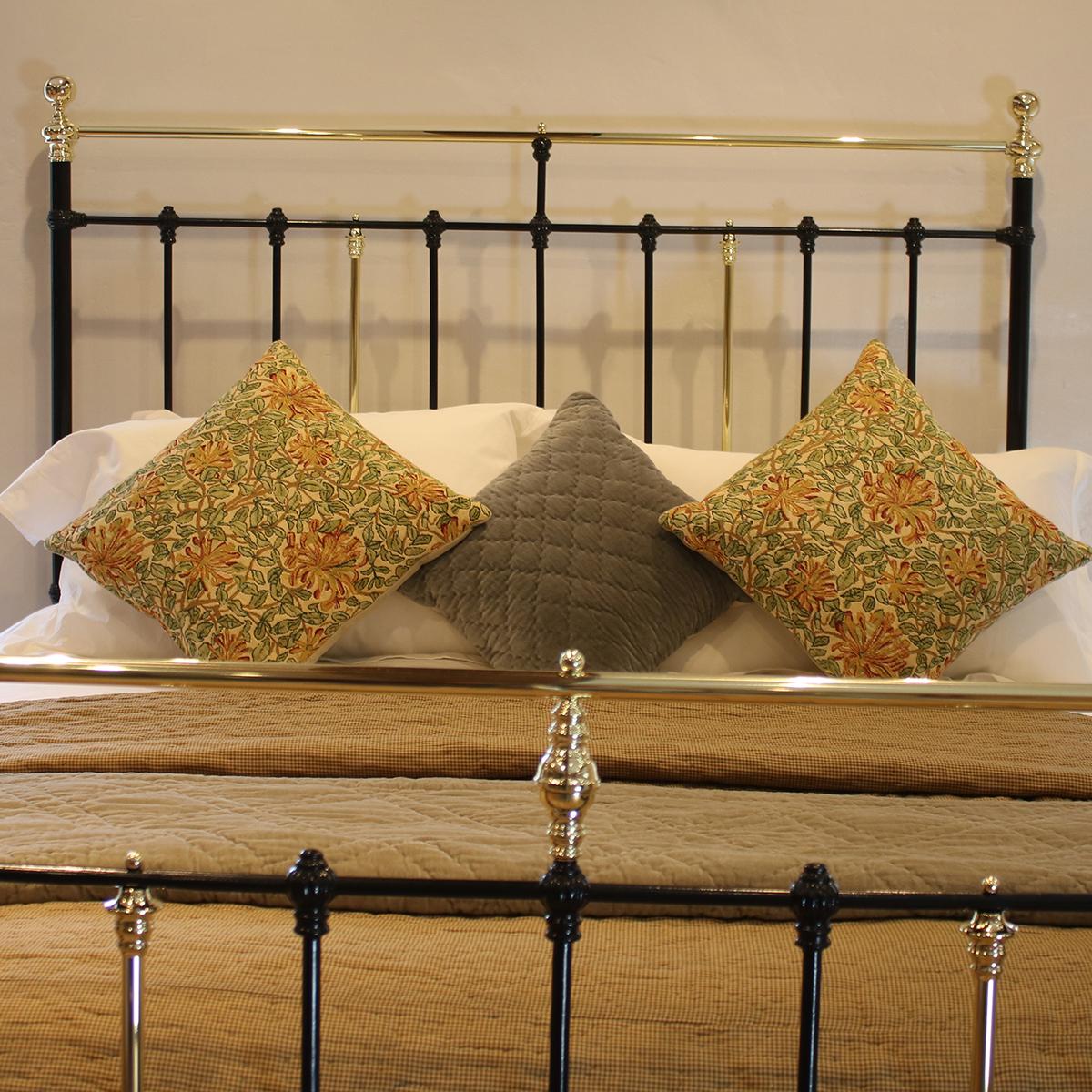 Victorian Black Brass and Iron Antique Bed MK211