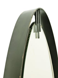 black brass & mirrored glass 60s full-lenght mirror by Santambrogio & De Berti